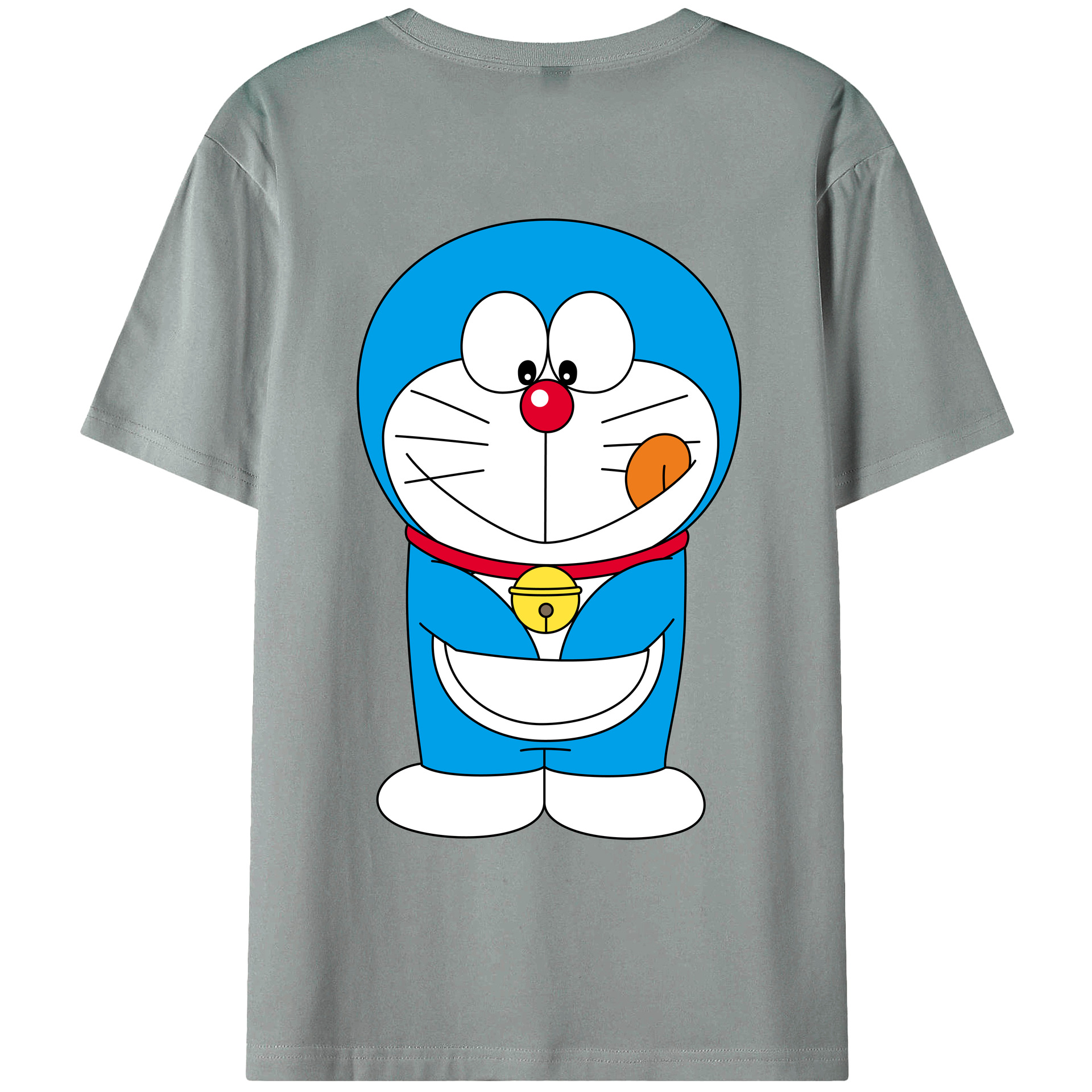 （画像用） ドラえもん Doraemon 綿100％ メンズ半袖Tシャツ（バックプリント） 通気性